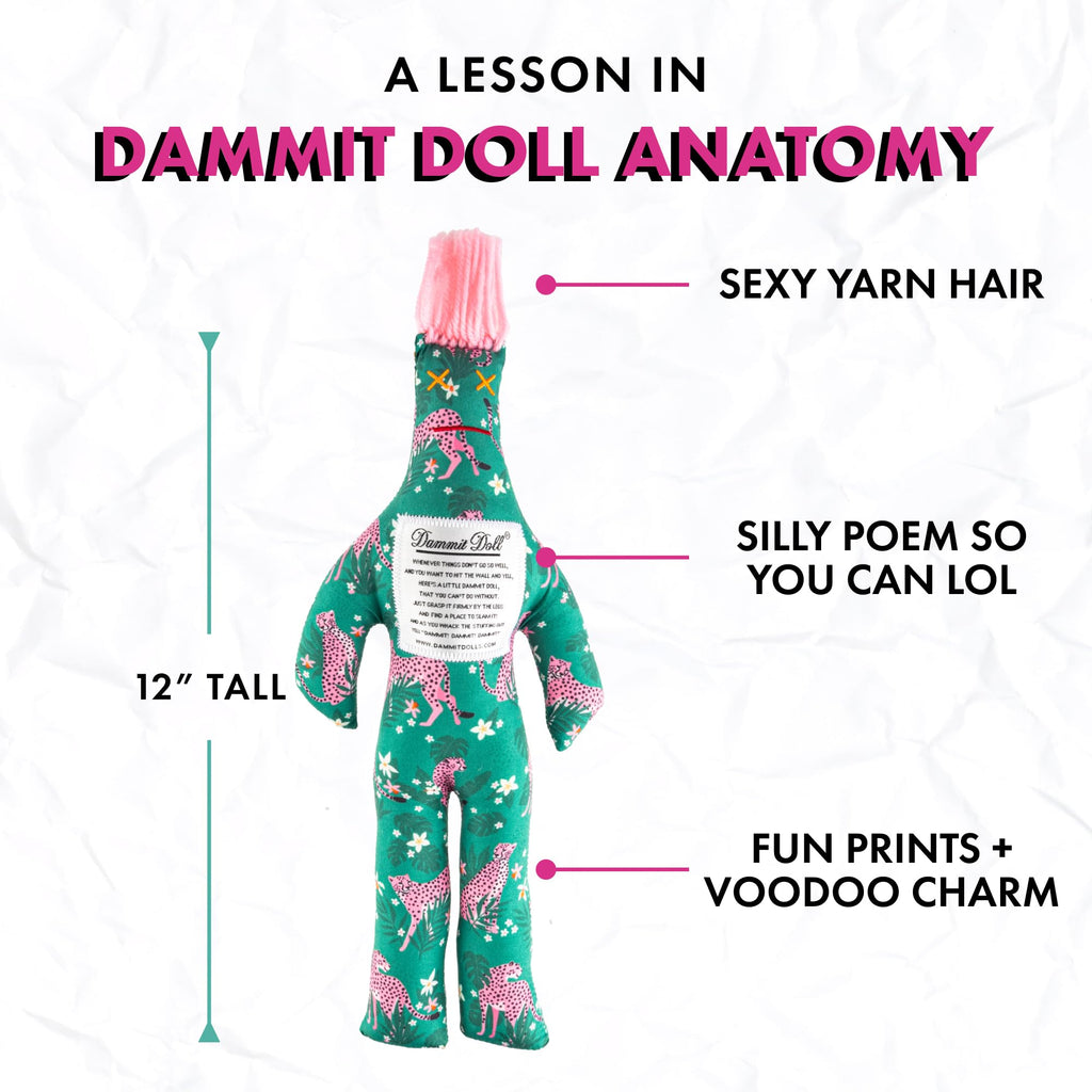 Dammit Doll - Classic Random Color, Stress Relief - Gag Gift - 6 Dolls