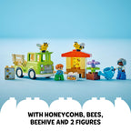 LEGO DUPLO Town Caring for Bees & Beehives Preschool Kids’ Learning Toy, 2 Figures and a Drivable Truck, STEM Toy, Build-and-Rebuild Educational Set for Toddlers Ages 2 Years Old and Up, 10419