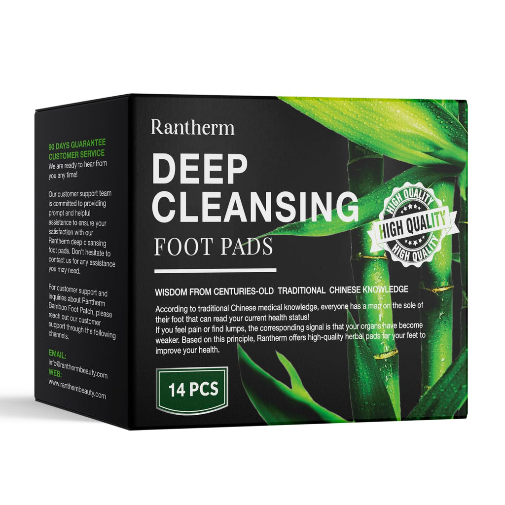 Rantherm Foot Pads, Bamboo Vinegar and Ginger Adhesive Pads for Daily Foot Use, 20 Packs