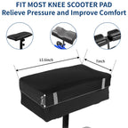 HuCPAPxi Knee Scooter Pad Cover with 2'' Removable Highly Resilient Comfort Memory Foam Cushion - Knee Walker Accessory for Roller - Universal Fit Most Models