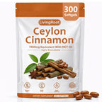 SCEZROB Living Root Ceylon Cinnamon - 300 Softgels 7200mg Equivalent with MCT Oil, Livingroot Organic Ceylon Cinnamon Powder Supplement for Supports Metabolism, Liver Function & Energy (1)