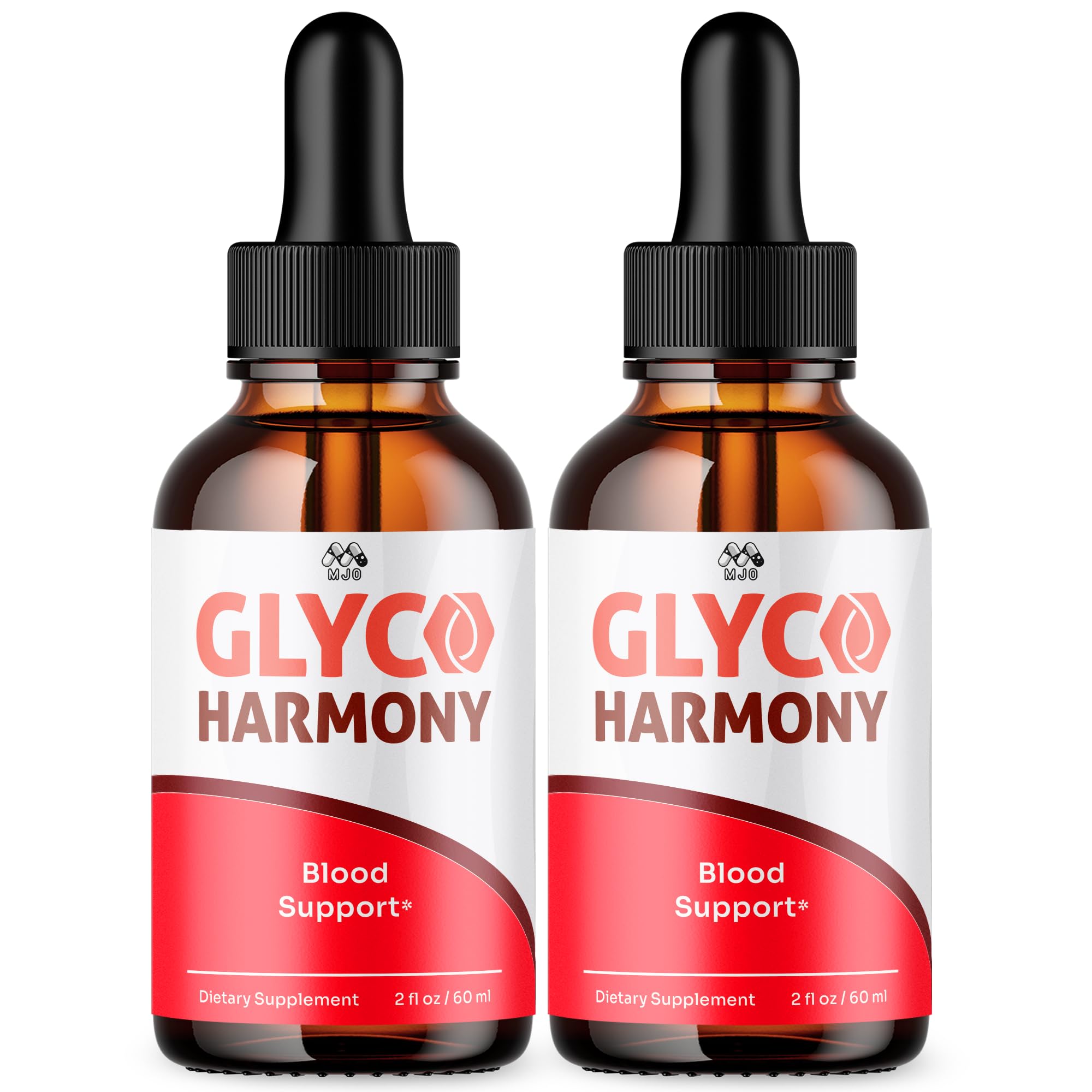 Glyco Harmony Drops, Official Glyco Harmony Liquid Supplement with All Natural Ingredients, GlycoHarmony Blood Support Max Strength Health & Wellness Vitamin Supplement (2 Bottle Bundle, 60 Servings)