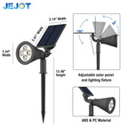 JEJOT 4 Pack Solar Lights Outdoor Waterproof,Warm White Light,2 Lighting Modes,Solar Powered Spotlights for Yard Garden Solar Spot Lights for Flag Landscape Auto On/Off