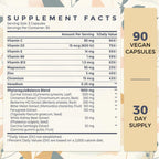 Sundhedsliv 16 in 1 Blxxd Sugr Effective Gymnema Sylvestre Supplement 2100MG | with Berberine, Cinnamon, Bitter Melon | Vitamins, Magnesium & Chromium | 90 Vegan Capsules