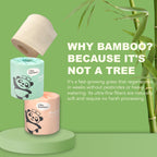 Home Nurse 4-Ply Bamboo Toilet Paper 24 Rolls, Unbleached Septic Safe Toilet Paper, No Lint Strong Absorbent, Chemical Free Eco Friendly Tree Free Bulk Toilet Paper