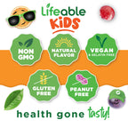 Lifeable Kids Vitamin D3 K2 Gummies | 500iu D3 and K2 100mcg | Great Tasting D3 and K2 Supplements | for Bone Health and Immunity | VIT D3 K2 for Kids | 60 Gummies