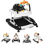 RefoereBabe Baby Walker with Wheels, 5 in 1 Baby Walkers for Boys Girls 6-12 Months, Foldable Walker Baby with Bouncer & Feeding Tray, Music, Adjustable Heights