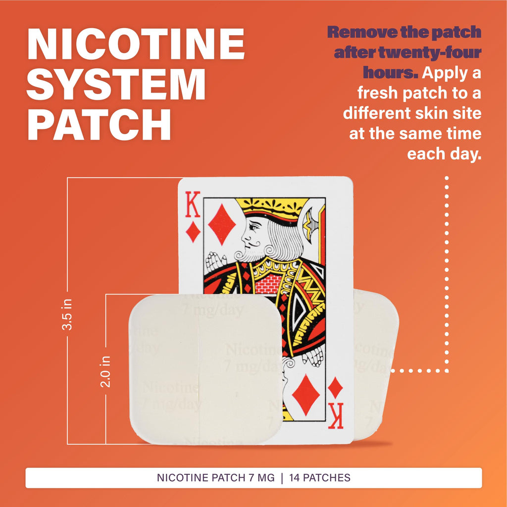 Rugby Clear Nicotine Patches - 7mg Transdermal System Patch - Smoking or Vaping Quitting Aid - Step 3 - (1 Pack)