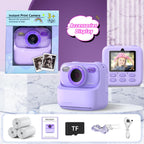 Kids Instant Digital Cameras for Boys and Girls, 1080P HD Dual-Lens Selfie Digital Camera with Print Paper & TF Card, Christmas Birthday Gifts Toys for Toddler and Teenagers Age 3-16 Years Old
