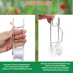 Tomato Support Hooks with String,20 Pack Tomato Trellis Roller Hooks with 49.2FT String for Plant,Greenhouse Tomato Flower Vine Twine Crop Trellis Kit Plant Roller Hook