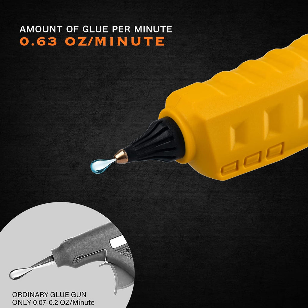 100W Cordless Hot Glue Gun Compatible with Dewalt 20V MAX Battery