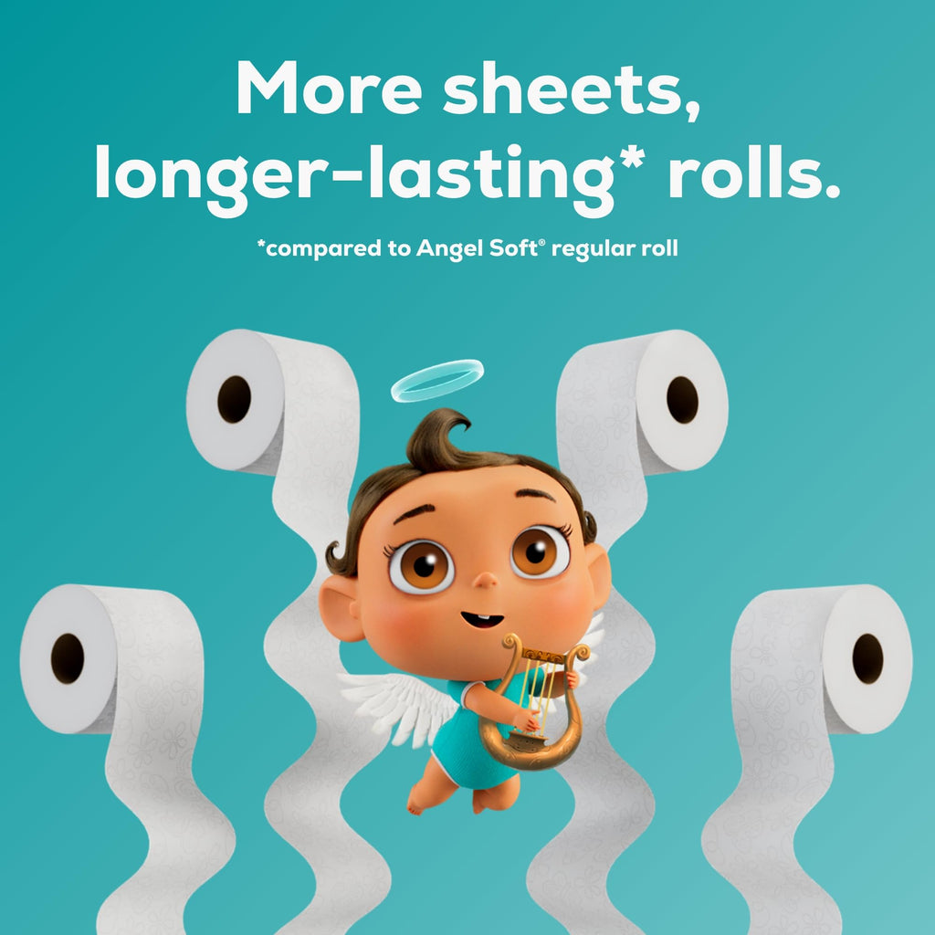 Angel Soft Ultra Toilet Paper, 36 Mega Rolls = 144 Regular Rolls, 2 Ply Toilet Tissue