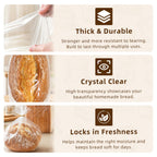Homrelaxy 120 Pcs Plastic Bread Bags for Homemade Bread and 120 Ties