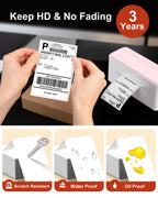 Phomemo 4x6 Thermal Shipping Labels 500 PCS Fanfold Labels for Address Mail
