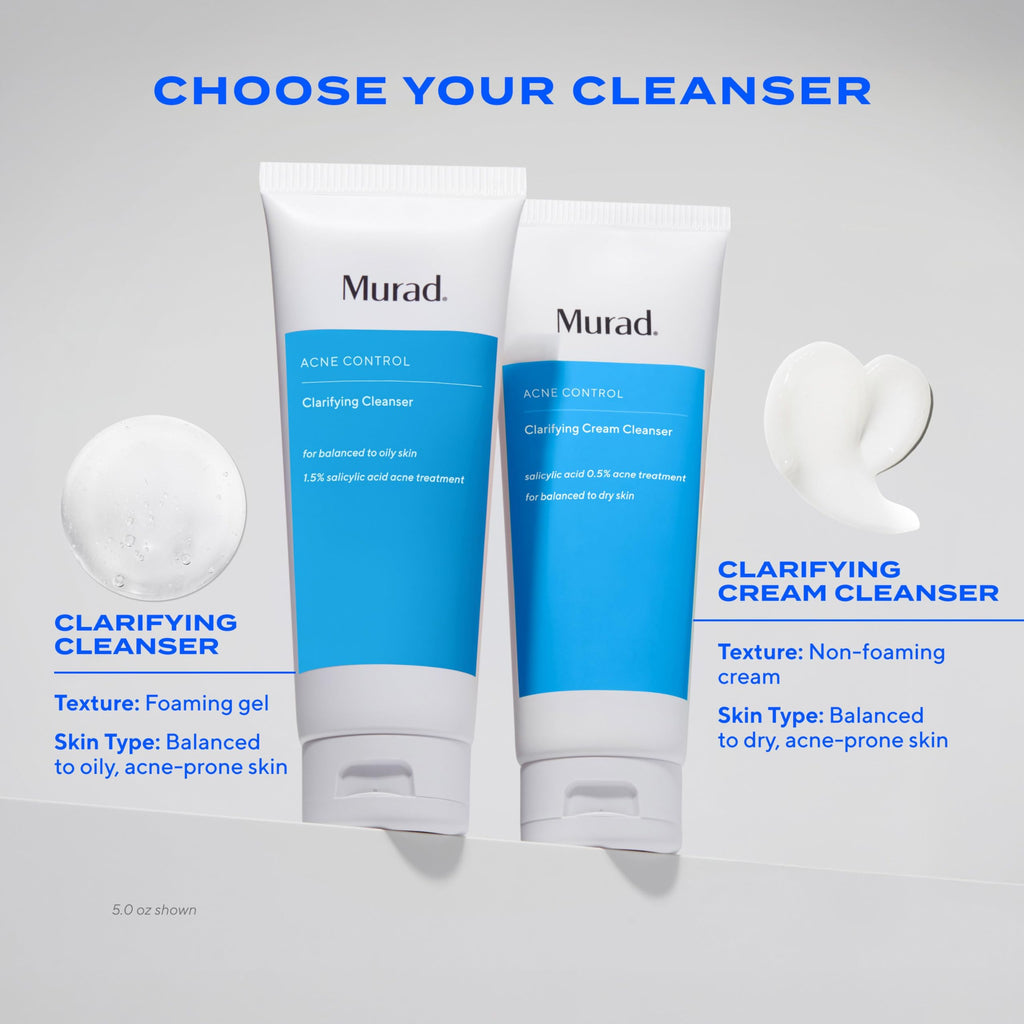 Murad Acne Control Clarifying Cleanser – Salicylic Acid & Green Tea Formula for Acne, Deep Pore Cleansing, Oil Control & Breakout Prevention for Clear, Balanced, Healthy-Looking Skin 16.9 Fl Oz