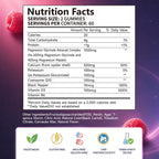 Magnesium Glycinate Gummies 1000mg, High Absorption Sugar Free Magnesium & Malate, Calcium, Potassium, CoQ10, Vitamin B6 & D3 Supplement - Supports Sleep, Muscle, Bone, Memory & Focus - 120 Count
