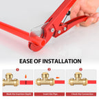 5 PCS EFIELD 1/2 Inch Tee Push-Fit Fitting to Connect Pex, Copper, CPVC Pipe with a Disconnect Tool Clip,(PF118-5PCS)