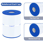 Cryspool® 08020 Filter Compatible with Watkins 31114, Hot Spot Spa Filter, C-8465, FC-3960, 71827, 71828, Watkins 65 Sq. Ft Spa Filter Cartridge, 1 Pack