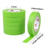 BOMEI PACK Painters Tape - Painting Tape for Car Paint Green - 1 inch x 60 Yards Paint Tape for Walls Painting, Automotive, Labeling, DIY Crafting, Decoration and School Projects, 6 Pack
