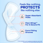 Always Infinity Feminine Pads for Women, Flexfoam Pads Without Wings, Size 2, Heavy Absorbency, Unscented, 96 Count (Pack of 2)