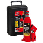 Big RED Welded Car Bottle Jack with Vertical and Horizontal Usage: Capacity 6 Ton (12,000 LBs), Red