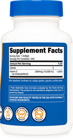 Nutricost Vitamin D3 10,000 IU, 240 Softgel Capsules - Potent, Non-GMO, Gluten Free Vitamin D
