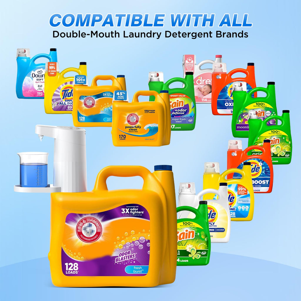 Electric Laundry Detergent Dispenser Pump, One-Press 15-75ml, Fast Dispense