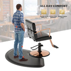 OmySalon Salon Floor Mat Anti Fatigue Thick Barber Chair Mats, Salon Mat for Hair Stylist Standing, Barbershop Beauty Spa Hairdressing Shampoo Equipment