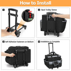 HODRANT Large Rolling Cleaning Caddy with Detachable Trolley & Lid