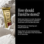 David High Protein Bars No Sugar - Sugar Free Protein Bars, Low Carb, Gluten Free - 28g of Protein, 150 Calories - David Bar On-The-Go Snack - Cake Batter Flavor, Pack of 12