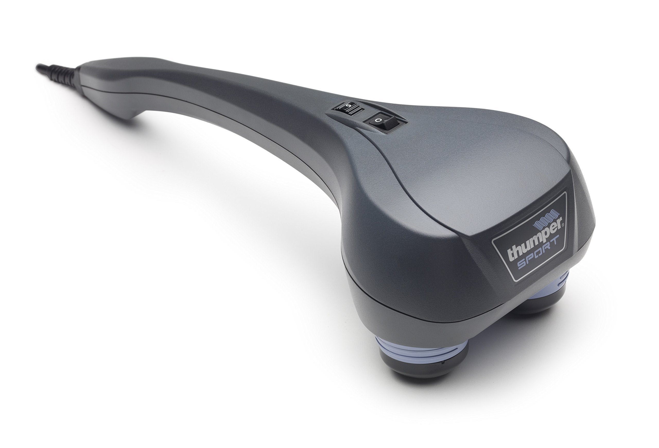 Thumper Sport Percussive Massager - Deep Tissue Home use Massage for Muscles, Back, Shoulders, Neck, Legs, arms. Portable Therapy Action Electric Handheld Massager with Long Handle