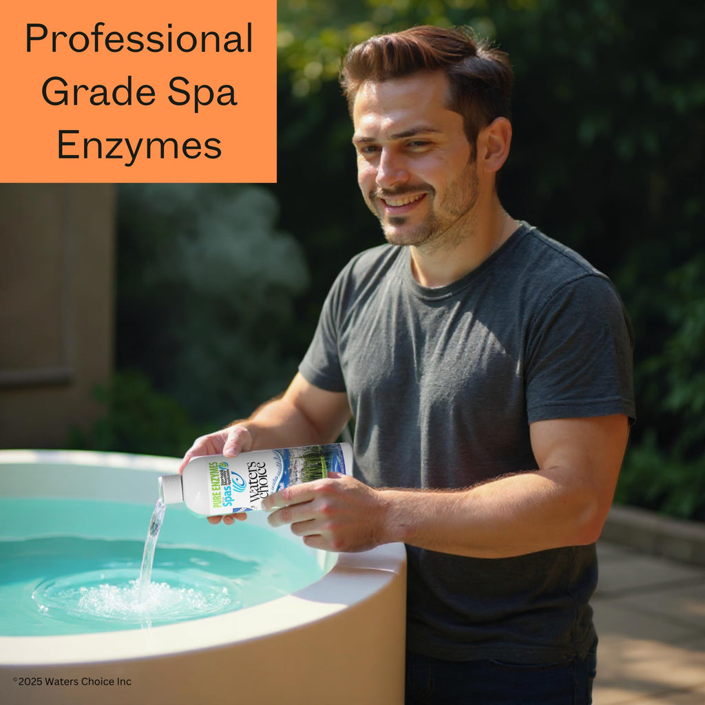 Waters Choice Pure Enzymes for Spas 3 Pack- Hot Tub Enzyme Cleaner & Spa Water Clarifier – Chemical-Free Hot Tub Cleaner, Spa Enzyme Treatment for Crystal Clear Water, No Harsh Chemicals