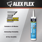 DAP Alex Flex Premium Molding & Trim Siliconized Sealant, White, 10.1 Oz (7079818542)
