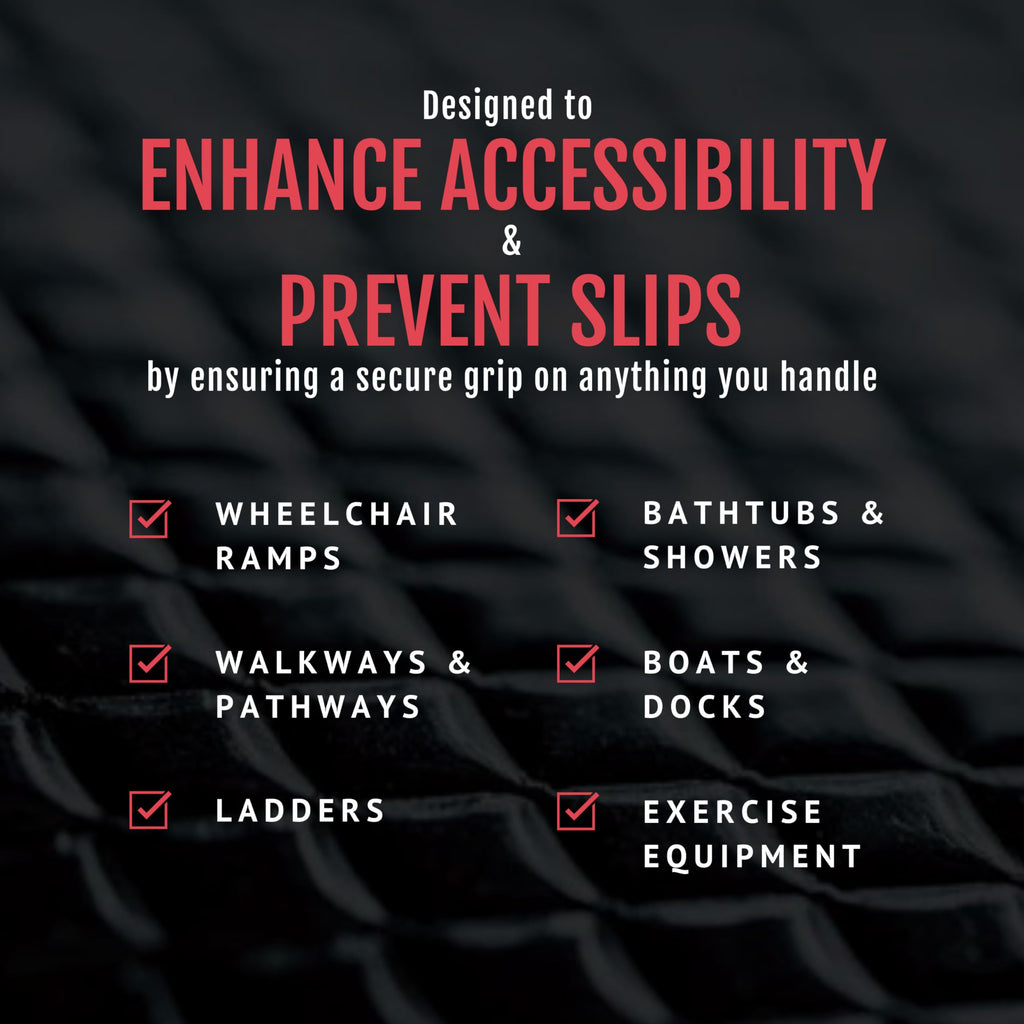 CATTONGUE GRIPS Non-Abrasive Grip Tape Roll - 2” Wide Heavy-Duty, Waterproof Anti-Slip Tape for Bathtubs, Stair Treads, Ramps & More - Indoor & Outdoor Non-Skid Solution (Black, 10ft)