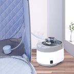 Smartmak Sauna Steamer, Portable 4L Upgraded 1500W Steam Pot Generator with Remote Control, Spa Machine with 99 Minutes Timer Display, Herbal Box for Body Detox, 110V US Plug