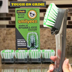 Smilyeez Replacement for Scotch Brite Brush, 4-Pack, Makes Your Dishwand Like New, Dishwand Brush Refills, Scotch Brite Brush Replacement, Easy to Install (2 Packs)