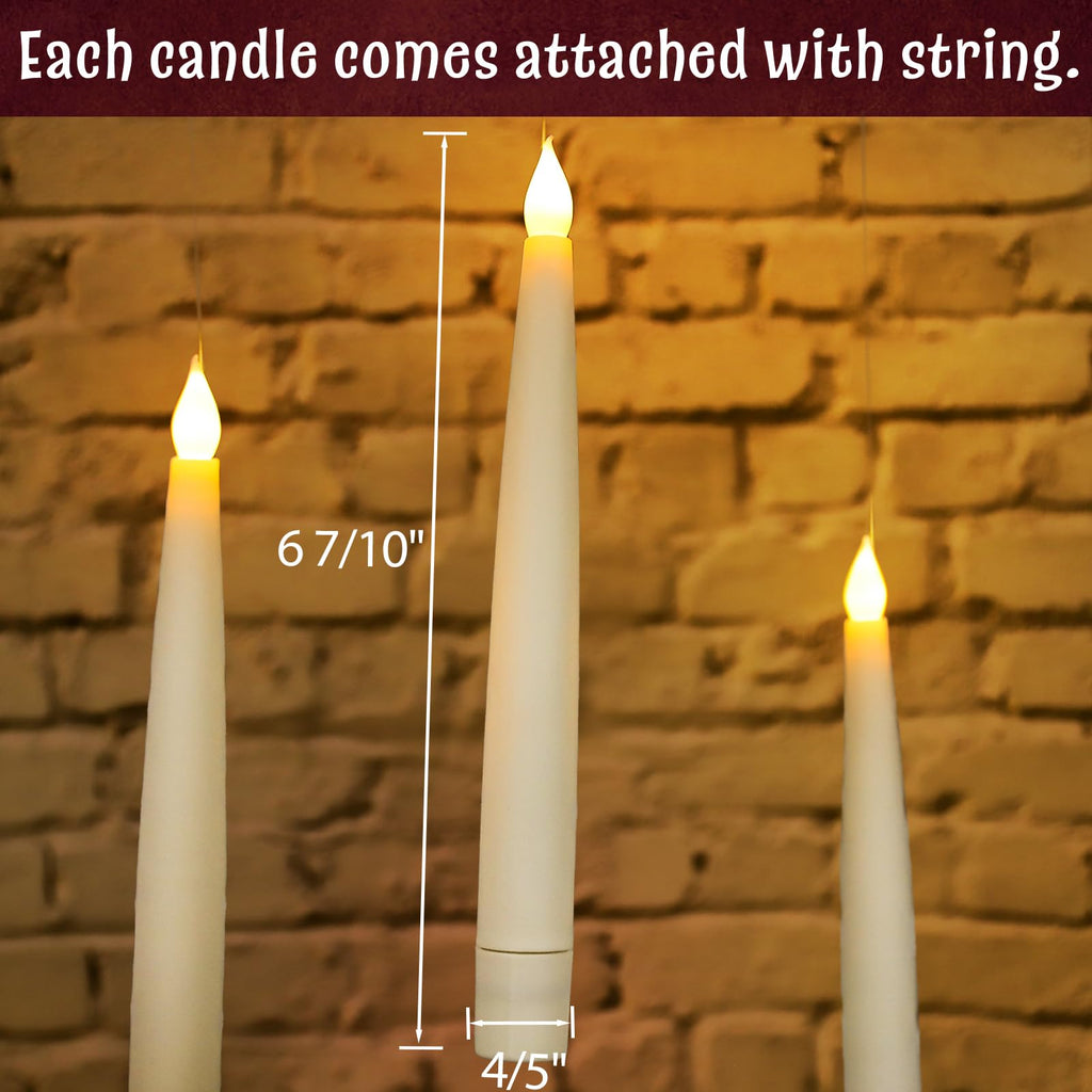 Floating LED Candles with Remote Control - 12 Pcs Magic Flickering Light