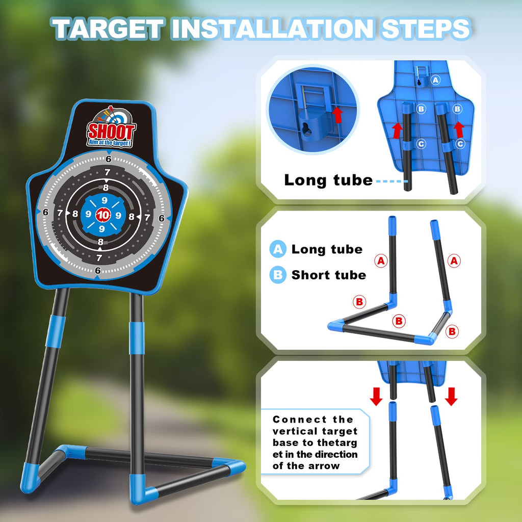 SpringFlower Bow and Arrow Toys, 2 Pack LED Light Up Archery Set for Kids