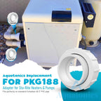Aquatonics 2” Half Union Adapter for Pentair Replaces PKG188 Mastertemp 400, 200, 250 and All Max-E-Therm Heaters - PLDE Filter - Pumps and More - Set of 2