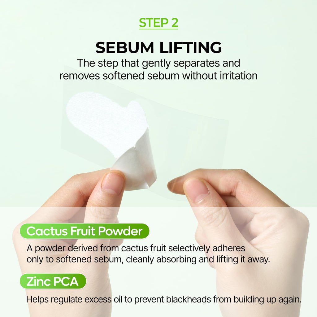 Dr.Melaxin CACTOX 3-STEP NOSE MASK PACK with AHA & PHA for Sebum Softening Pore Tightening Skin Repair 3-Step Nose Pore Pack