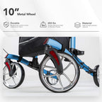 OasisSpaceUpright Walker for Senior,Rollator with Seat Support Up 450 lbs