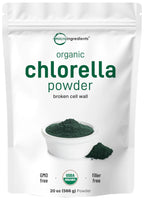 Micro Ingredients Organic Chlorella Powder, 20 Ounces | Broken Cell Wall for Complete Absorption | Raw Superfood Supplement, Rich in Protein & Vitamins | Non-GMO, Vegan, Non-Irradiated