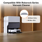 roborock 2 Pack Microfiber Mop Cloths for S8 MaxV Ultra, S8 Max Ultra Series, S8 Max(V) Ultra with R&D, Robot Vacuum Cleaner, with Dual Sonic Vibrations Modules, Mop Pad Replacement Accessories