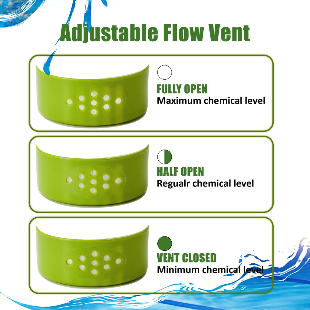 Chlorine Floater, Floating Pool Chlorine Dispenser, Fits 1 and 3 Inch Tablets & Bromine Holder for Large/Small Pools, Hot Tub, Spa - Sea Turtle