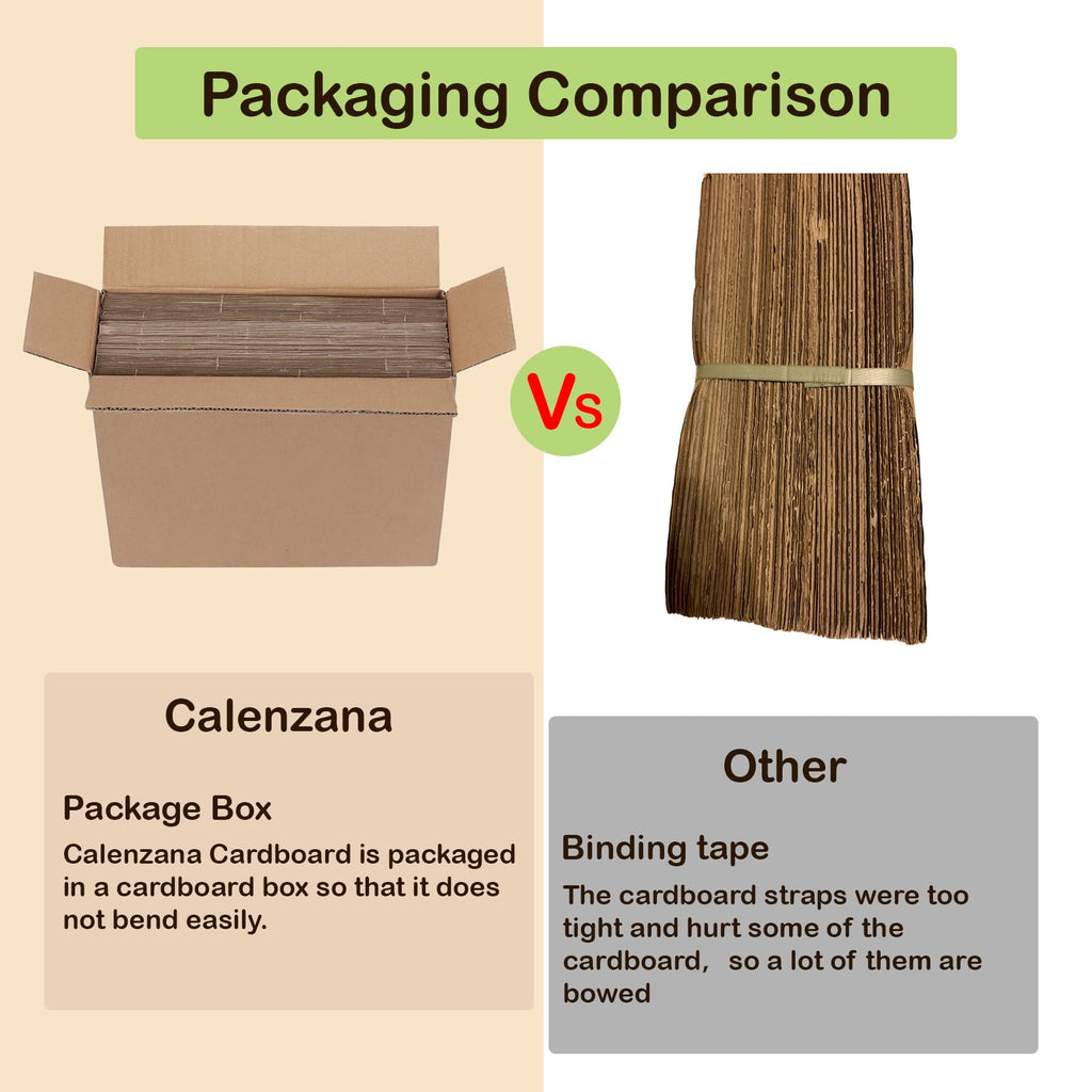 Calenzana 50 Pack 8.5x11 Inch Brown Corrugated Cardboard Sheets Flat Cardboard Sheets for Packing Mailing Dividers and DIY Crafts