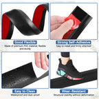 Vinyl Door Threshold Flooring Transition Strip Self Adhesive Carpet Edging Strip for Laminate Doorway Edge Threshold from 1/5" to 2/5" (Black, 3.3 Ft)