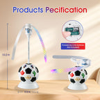 chemotex Soccer Theme Fly Fans for Tables, Table Top Fly Spinner to Keep Flies Away from Food, Outdoor Fly Repellent Fan for World Cup Party Decorations, Birthday Party Decor, BBQ (4)