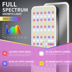 KINGPLUS 48W Grow Light for Indoor Plants with Stand, Tri-Head Plant Light