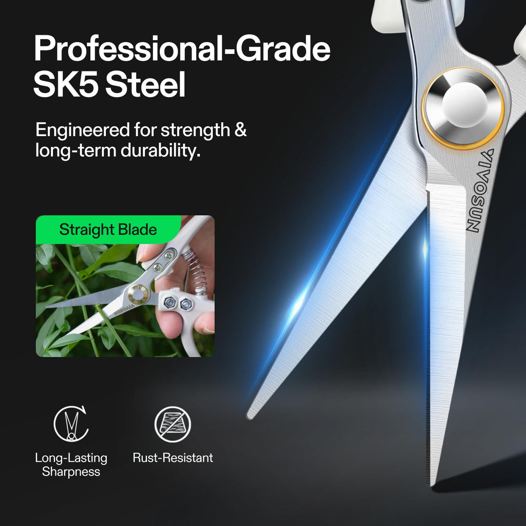 VIVOSUN Pruning Shears for Gardening, Q-Shaped Garden Scissors for Plants