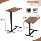 NIUTN Overbed Bedside Table with Wheels, Adjustable Hospital Over Bed Table, Rolling Laptop Table, Medical Bed Side Table